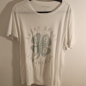 Lucky Brand Cream Graphic Tee for Men